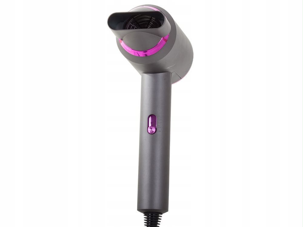 Uscător de păr VERK 800 W, ionizare, 3 trepte de temperatură, aer rece, LED, gri/roz