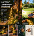 Lampa solara de Gradina tip stropitoare Gardlov, LED, efect ploaie de lumina, IP65, 80cm, Auriu